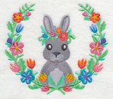 Bunny with Floral Laurel