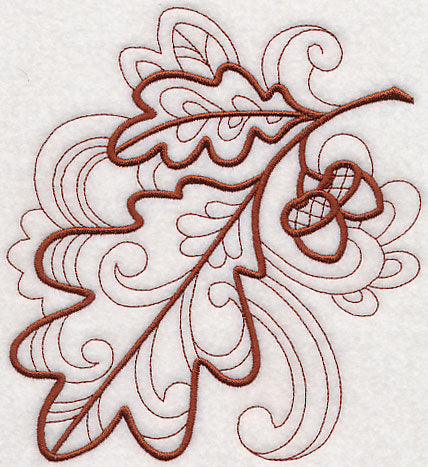 Doodle Oak Leaf