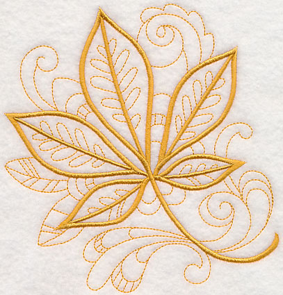 Doodle Buckeye Leaf