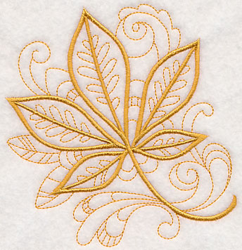 Doodle Buckeye Leaf