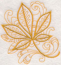 Doodle Buckeye Leaf