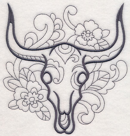 Doodle Steer Skull