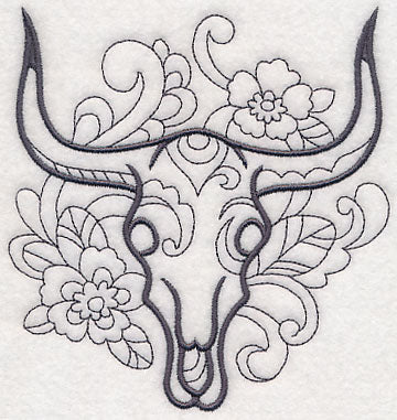 Doodle Steer Skull