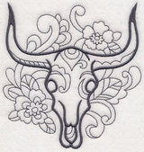 Doodle Steer Skull