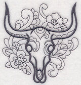 Doodle Steer Skull