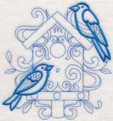 Doodle Birds and Birdhouse