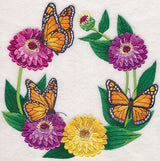 Monarch and Zinnia Wreath