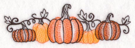 Pumpkin Patch Border (Toile)