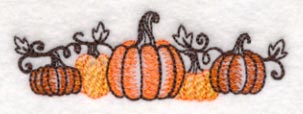 Pumpkin Patch Border (Toile)