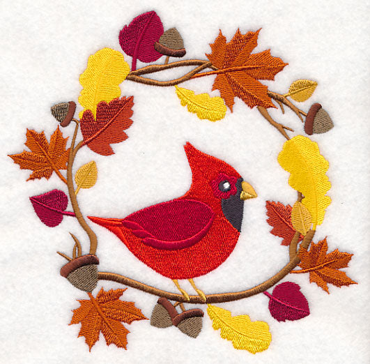 Wreathed in Autumn Cardinal