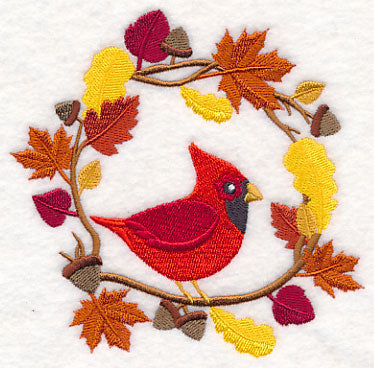 Wreathed in Autumn Cardinal