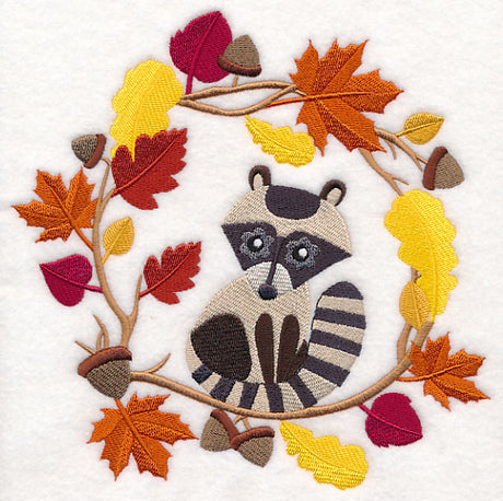 Wreathed in Autumn Raccoon