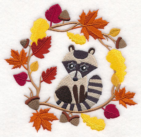 Wreathed in Autumn Raccoon