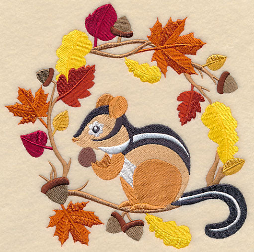Wreathed in Autumn Chipmunk