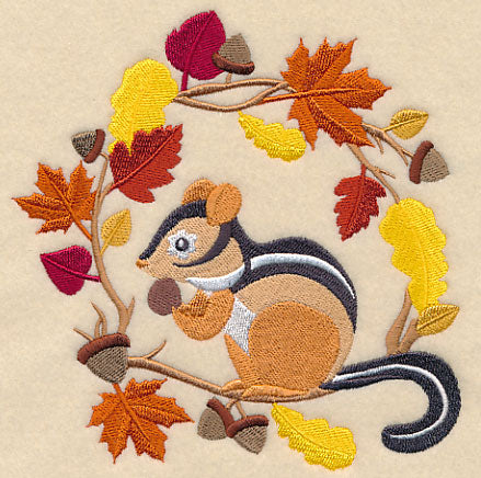 Wreathed in Autumn Chipmunk
