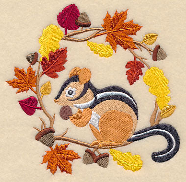 Wreathed in Autumn Chipmunk