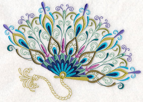 Fanciful Peacock Fan