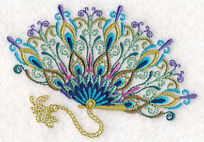 Fanciful Peacock Fan