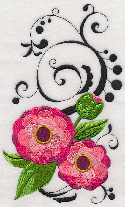 Fanciful Zinnia Flower