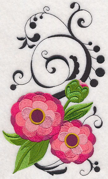 Fanciful Zinnia Flower