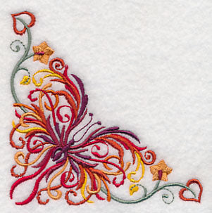 Flourishing Fall Butterfly Corner