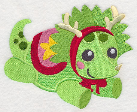 Friendly Christmas Dinosaur Boy