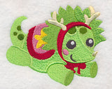 Friendly Christmas Dinosaur Boy