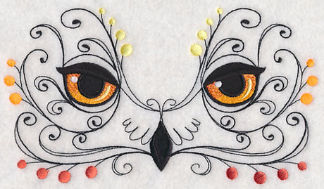Owl Face with Flourish