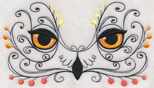Owl Face with Flourish