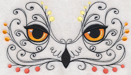 Owl Face with Flourish