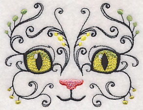 Kitten Face with Flourish