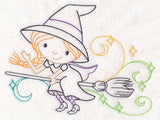 Witch on Broomstick (Vintage)