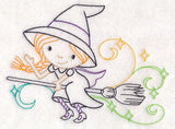 Witch on Broomstick (Vintage)