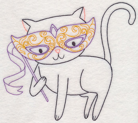 Cat with Masquerade Mask (Vintage)