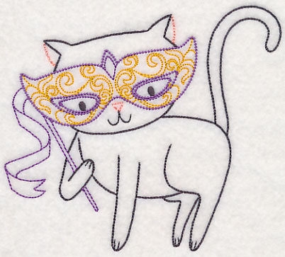 Cat with Masquerade Mask (Vintage)