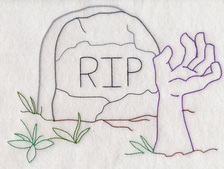Tombstone with Zombie Hand (Vintage)