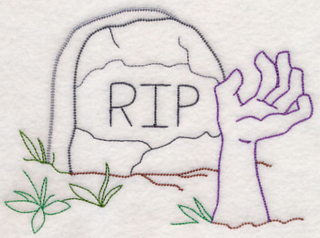 Tombstone with Zombie Hand (Vintage)