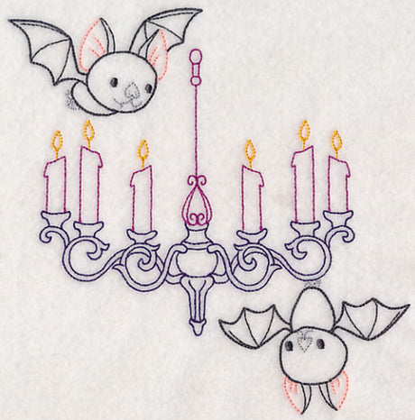 Chandelier and Bats (Vintage)