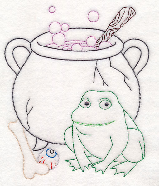 Cauldron with Frog (Vintage)
