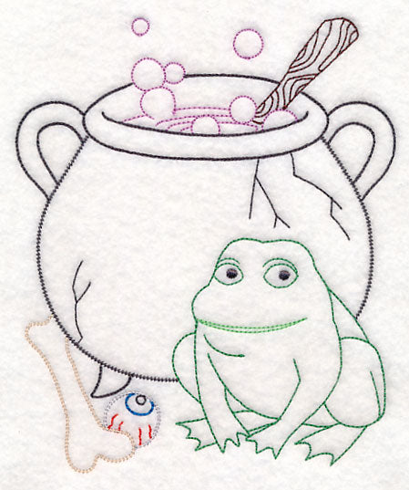 Cauldron with Frog (Vintage)