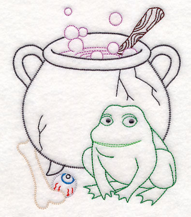 Cauldron with Frog (Vintage)