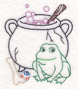 Cauldron with Frog (Vintage)