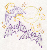 Bats in Full Moon (Vintage)