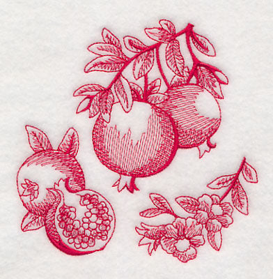 Pomegranate Botanical (Toile)
