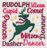 Santa's Nine Reindeer Square