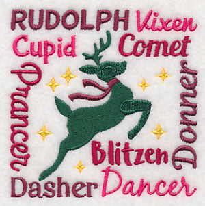 Santa's Nine Reindeer Square