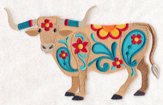 Flower Power Longhorn Steer