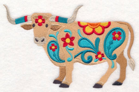 Flower Power Longhorn Steer