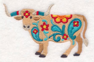 Flower Power Longhorn Steer