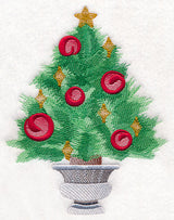 Potted Christmas Tree in Watercolor